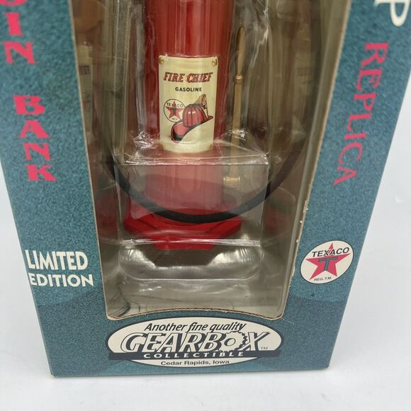 Gearbox 1920 Wayne Texaco Gas Pump Mechanical Coin Bank Limited Edition NIB - Picture 4 of 9